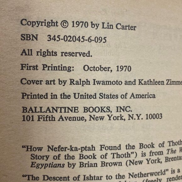 Golden Cities Far | Ed Lin Carter | 1st Printing 1970 | Fantasy | Vtg Paperback - Picture 3 of 7